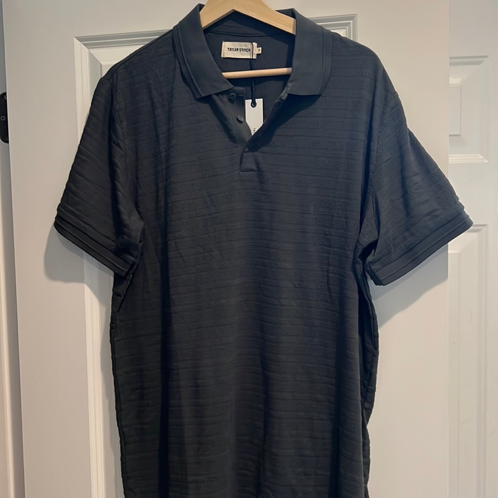 Dark Slate Taylor Stitch Jacquard Polo